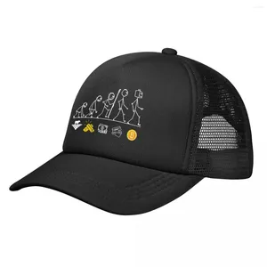 ボールキャップマネーの進化Crypto Trucker Hat Adult BTC Ethereumブロックチェーンスポーツキャップ調整可能なメッシュ野球