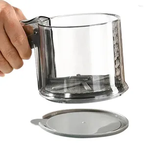 Caglie monouso cannucce Homehold Homehold Tazza di pressa a forma di farina di setaccio da forno glassa per zucchero a polvere SIVEGGIO Filtro cucina Gadget