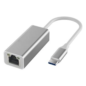 Typ-C till RJ45 Gigabit Ethernet LAN Network Adapter 10/100/1000 Mbps USB Network Card Desktop Network Card för dator skrivbord