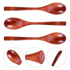 Colheres de 6pcs de sopa de madeira de madeira utensílios de mingau leves para cozinha