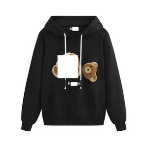 Det nya palm trasiga huvudet nallebjörn nallebjörn hoodie tröja långärmad män och kvinnor med samma stycke avslappnad mode loo8576703