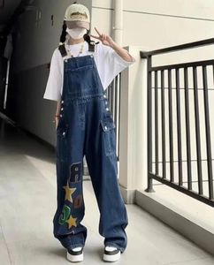 Frauen Jeans Y2Kamerican Vintage Heavy High Street Denim Sticked Hosentenders Hip Hop Strampler Pantalones de Mujer