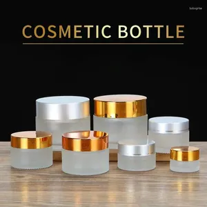 Decorative Figurines 3pc 5/10/15/20/30/50/100g Mini Glass Empty Jar Pots Cosmetic Makeup Inner Lid Face Cream Lip Container My