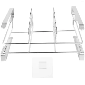 Roupas de armazenamento de cozinha Rack Rack Space Solder sem perfuração de utensílios de cozinha Organizador de suporte de cozinha sob armário de caneca de prateleira Aço inoxidável