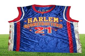 Сшитый специальный K 21 Harlem Globetrotters Basketball Jersey Jersey Mens Emelcodery Jersey Size XS6XL Custom Любое номер номера баскетбола9266969