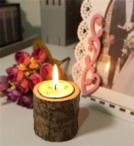 Holzbaumzweig rustikaler Kerzenhalter Hochzeitsheim Dekoration Kerzenliebe Romantische Vindindikat