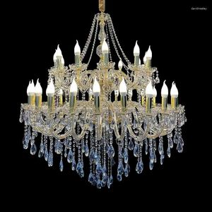 Chandeliers 36 Lights Large Crystal Chandelier K9 For High Ceilings Foyer El Diameter 120cm Fixtures Lighting