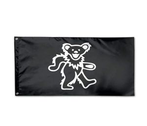 Minnettar Dead Bear Flag 3 x 5 Ayak Dekoratif 100D Polyester Kapalı Açık Dökme Dekorasyon Bayrağı Pirinç Gromets 7238145