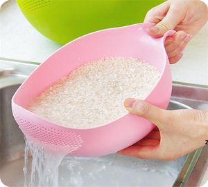 Reiswaschfiltersiebs Korb Colander Sieb Obst Gemüse Schüssel Abtropfer Reinigungswerkzeuge Home Küchenkit Meer DHD576609466