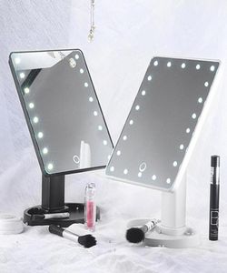Regulowane 1622 diody LED oświetlone makijaż lustro dotykowe przenośna powiększenie próżności lampa tabletopa lustra kosmetyczne Make Up Tool8860153
