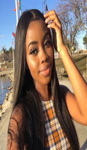 Bella Hair Straight Indian Full Lace Wig Human Hair 100 Human Virgin Hair Wigs For Black Women Medium Cap Natural Color5683619