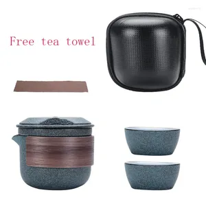 Teaware Sets Outdoor Travel Ceramic Teapot Gaiwan Tea Cup Porcelain Portable Drinkware