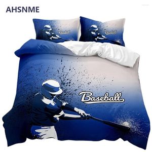 Yatak Setleri Ahsnme 3D Amerikan Beyzbol Seti Kral Beden Pazarı için Baskı Yorgan Kapağı Özelleştirilebilir Desen Jogo De Cama