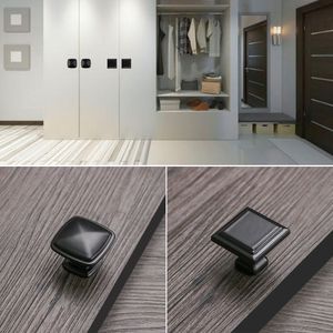 Acessórios armários de armário de armário de mobília da série preto maçaneta de porta puxadores puxadores de puxadores de gaveta