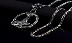 Подвесные ожерелья викинговой колье для молотков для мужчин из нержавеющей стали Простые крутые винтажные ювелирные изделия Celtics Stuff6188447