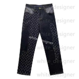 Mäns jeans designer vår och sommar 2022 broderade jeans män koreanska smala fit fötter elastiska mode europeiska byxor tt7252