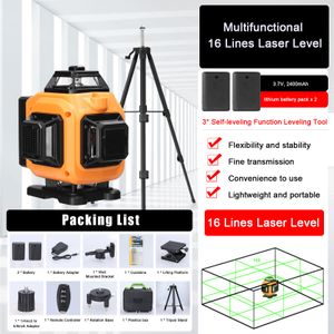 Multifunctional 16 Lines Laser Level 3° Self-leveling Machine Rechargeable Lithium Battery Leveling Tool with Tripod Stand