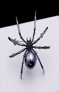 2019 Personalidade da moda Exagerada Black Spider Zircon Broche Highnd Personalidade engraçada Broche feminino Fashion Creative Pin WOME7788587