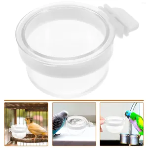 Altre forniture per uccelli rimovibili Ciotola trasparente Coppa di plastica in plastica per facile appeso Accessori per alimentazione dell'acqua per pappagalli Copi di cockatiels PVC