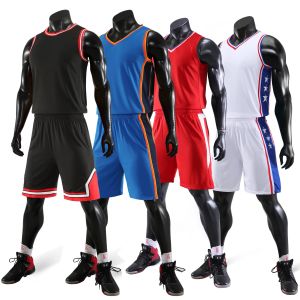 Shorts Custom Men College Basketball Trikots Shorts, Jugendbasketballuniform, Kind billig Basketball T -Shirt Throwback Kits rot