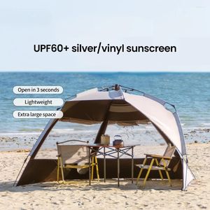 Tents And Shelters Outdoor 3-4P One Touch Camping Tent Quick Automatic Opening Beach Fishing Family Travel Picnic Park Anti UV Shade