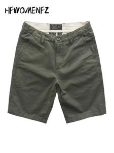 Vintage -Pocket -Cargo -Shorts für männliche Herren Casual Straighthose Summer Men Button Fliegen Hochwertige Reißverschluss Halbhose 240409