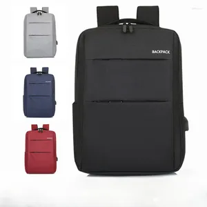 Backpack Men's Oxford Cloth Computer With USB Charging Port Large Capacity Waterproof Business Breathable School Bag