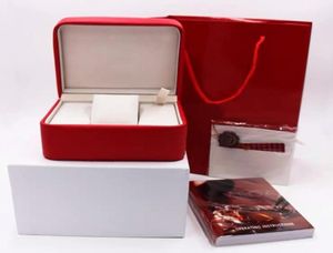 OM Luxury Square Red Booklet Card And Papers In English Watches Box Original Inner Outer Men Wristwatch box5483760