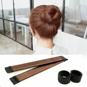 DONNE Girls Girls Haiy Haiy Styling Synthetic Wig Donut Foam French Twist Head Band Magic Tool Bun Maker Band