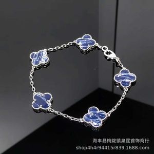 Designer VAN new Peter stone obsidian double-sided agate bracelet with diamond between bracelets internet celebrity necklace of the same style