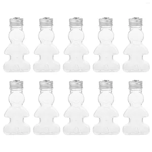 Vasi da 10 pezzi bottiglia natalizia in acqua chiara bottiglie di tè in stile barattoli caramelle adorabili succo di succo vuoto per animali domestici contenitori vuoti