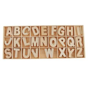 156個木製の大きな文字アートクラフトの木製小文字DIY