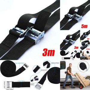 New 2-piece Cargo Lage Binding Tight and Strong RRATCHET Tension Traction Rope with Metal Buckle Organizer Strap