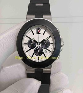 En kaliteli gerçek PO MEN039S Chrono Watch Mens Beyaz Dial Quartz Kronograf Tarih Kauçuk Kayış 103383 Spor Erkekler Watches Bilekler637166