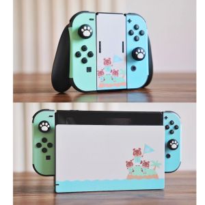 Accessories Animal Crossing Skin Protector Sticker for Nintendo Switch / LITE NS Console + Controller + Stand Holder Protective Film skin NS