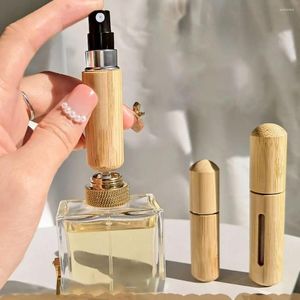 Speicherflaschen 5/10 ml Holzfutter Zerstäuber tragbarer Flüssigkeitsbehälter für Kosmetika Wanderung Mini Spray Bambus leere nachfüllbare Flasche