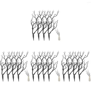 Flores decorativas 16 PCs Faux Antler Acessórios Galhos de árvores secas de plástico Decorações de mesa de casamento Decorações de cabana para a cabeça DIY DIY