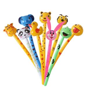 Party Favor New Cartoon Tiger Rabbit uppblåsbar djur Long Hammer ingen sårande stick baby barn leksaker barn gåva droppe leverans hem g otpki