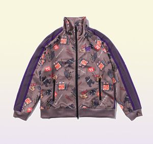 Men's Jackets 2022 Needles Brown Men Women Butterfly Hip Hop Track Jacket High Street Outerwear Streetwear Rion Sports Coats4778383