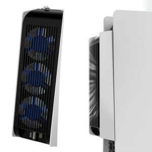 Fanlar Dikey Stand USB, PS 5 PS5 Konsol Ana Bilgisayar Radyatör Isı Yayılma Oyunu Aksesuarları için 3 Soğutma Fanı Soğutucu ile