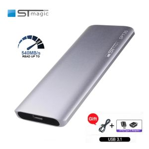 Unidades Stmagic Externo Estado sólido acionamento 1 TB 540MB/S Metal Hard Drive Hard Drive USB3.1 TypeC PSSD Disco rígido SSD para laptop Destp MacBook