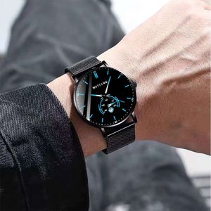 Fashion designer watch precision steel band, men's Korean waterproof calendar, ultra-thin non-mechanical new