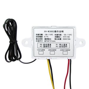 12V 24V 220VAC Controlador de temperatura do LED digital W3001 para incubador de aquecimento de resfriamento ThermoStat NTC Sensor
