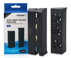 Versorgung für PS4 Slim Super Accessoires Kit Cooling Lüfterkühler + für PS4 Slim USB Hub (USB 3.1 USB 2.0) für Sony für PlayStation 4 Slim