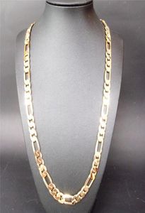 Tung 94G 10mm 18 K Yellow Gold GF Men039S Halsband Curb Chain Jewelry Pendant Necklace4355435