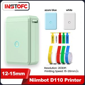 Skrivare NIIMBOT D110 Label Skrivare Bluetooth Mini Pocket Smartphone Labeler Maker Machine med band för hemmakontaktstryck Ny