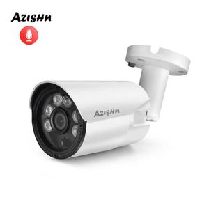 IP Cameras AZISHN H.265+ 1080P IP Camera 2MP HD Audio 25fps Night Vision IP66 Outdoor 2.0MP CCTV Security Video Surveillance Cam POE/DC 24413