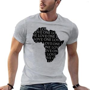 Polos da uomo Africa One Love T-Shirt Sports Fans Shirts Tees Graphic Clothes Summer T-shirt Black for Men