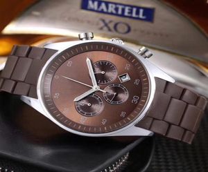 Wszystkie małe tarcze działają luksusowe zegarki męskie Top Designer Stopwatch Kwarcowe zegarek dla mężczyzn prezent Valentine039s Day Presen5698320