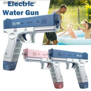 Sand Play Water Fun New Summer Water Gun Toys Electric Gloves Shooting Automatic High Voltage Strong Charging Beach Toys Q240413